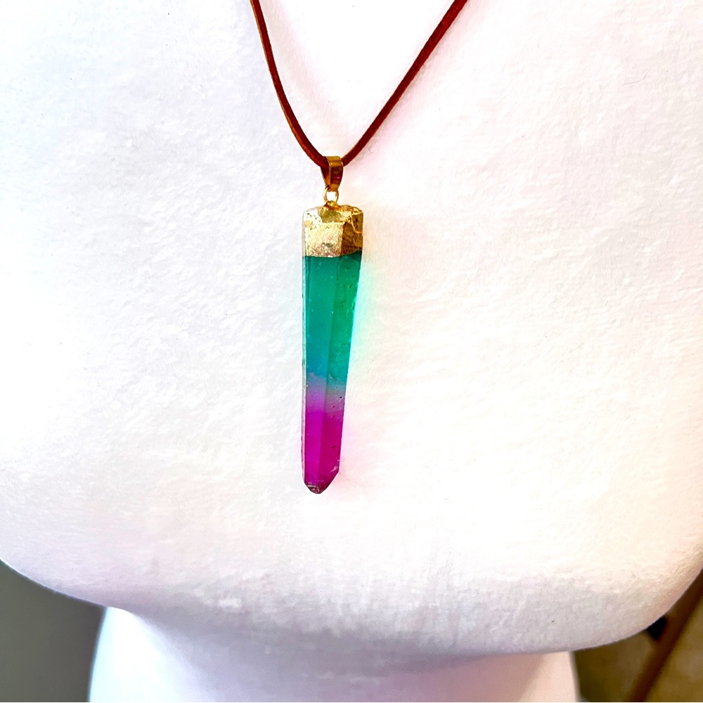 Crystal shard necklace